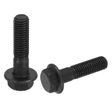10pcs M10-1.5 x 40mm Metric Flange Hex Cap Bolt Fully Thread DIN 6921 Flanged Bolts Hexagon Screws Carbon Steel Black Oxide Plated Black