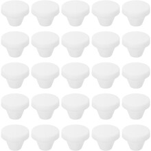 25Pcs Snug Plugs, Rubber Hole Plugs Round Soft Flexible Stopper Fit 8mm (0.31 Inch) Hole Dia., Waterproof Silicone Plug for Round Holes Sealing Kitche