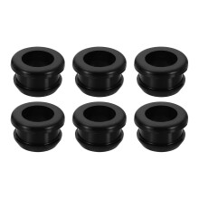 6Pcs Rubber Grommets Fit 0.63" (16mm) Hole Dia.0.47" (12mm) H 0.24"(6mm) ID Hole Top Hat Grommet Silicone Rubber Hole Plug Gasket for Electrical Box C