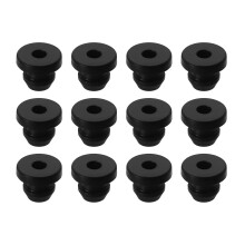 12Pcs Rubber Grommets Fit 0.22" (5.5mm) Hole Dia.0.33" (8.5mm) H 0.12"(3mm) ID Hole Top Hat Grommet Silicone Rubber Hole Plug Gasket for Electrical Bo