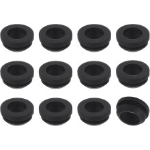 24Pcs Rubber Grommets, Mount Dia 14mm ID 10.5mm Snap Firewall Hole Plug, Anti-Scratch Hole Cover Plug for Electrical Box Cable Wiring, Black