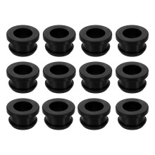 12Pcs Rubber Grommets Fit 0.47" (12mm) Hole Dia.0.39" (10mm) H 0.2"(5mm) ID Hole Top Hat Grommet Silicone Rubber Hole Plug Gasket for Electrical Box C