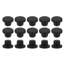15Pcs Silicone Hole Plug, Waterproof T-Shaped Rubber Stoppers Bottle Seal Tube Pipe Plug End Cap for 15.5mm/0.61" Hole for Bathtub Bottle, 0.39" Plug