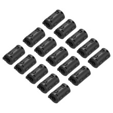 15Pcs Ferrite Filter Ring Core RFI EMI Noise Suppression Cable Clip ID 9mm for Electronic Devices, Industry, Black