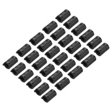 30Pcs Ferrite Filter Ring Core RFI EMI Noise Suppression Cable Clip ID 11mm for Electronic Devices, Industry, Black