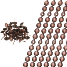 6 Pcs Upholstery Tacks Strips, 3.28ft Decorative Nails Strips D11mm Glossy Nail Trims for Furniture Sofa Headboard Chair DIY Crafts with Upholstery Na