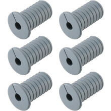 6Pcs Wall Grommets for Cables, 3/4"(19mm) Silicone Cable Wall Bushing Feed Through Cable Routing Kit with 7mm Hole Accessories Pass Through for Ethern