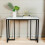 Faux Marble Console Table White Grey 1