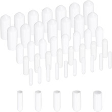 100pcs Round Rubber End Caps Protective Caps 2mm 3mm 4mm 5mm 6mm White Screw Thread Protectors