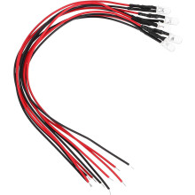 5Pcs 5mm Pre Wired LED, Warm White DC9-12V Clear Lens, Light Emitting Diodes