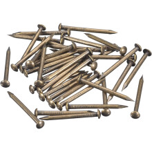 70Pcs Small Tiny Nails 1.5x20mm(DxL) Tiny Brass Nails Hardware Round Head Brass Nail for Wooden DIY Projects Decorative Boxes Household, Bronze Tone