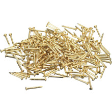 280Pcs Small Tiny Nails 1.2x12mm(DxL) Tiny Brass Nails Hardware Round Head Brass Nail for Wooden DIY Projects Decorative Boxes Household, Brass Tone