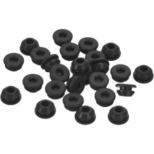 36 Pcs Silicone Plugs, Rubber Round Snap in Locking Hole Plugs for 6.5-7mm Hole, Hole Stoppers Waterproof Hole Plug for Metal Tube, Furniture End Caps