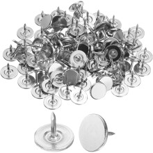 100Pcs Upholstery Tacks, 11mmx10mm Flat Head Thumb Tack Decorative Furniture Nails Push Pins for Furniture Sofa Headboards, Silver