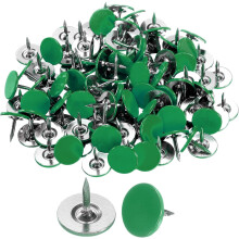 100Pcs Upholstery Tacks, 11mmx10mm Flat Head Thumb Tack Decorative Furniture Nails Push Pins for Furniture Sofa Headboards, Green