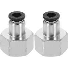 2Pcs Push to Connect Fittings, 1/4" Tube ODx3/8" NPT Female Thread Straight Pneumatic Connector for Hydraulic and Pneumatic Systems