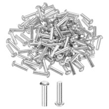 150 Pcs Brazier Head Solid Aluminum Rivets, M5 Dia x 20mm Length Round Head Aluminum Boat Rivets for Repairing Boats, Machinery, Aircraft, Automobile