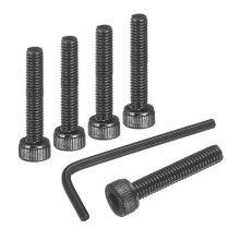 100Pcs Hex Socket Head Cap Screws Bolts, M3x15mm 304 Stainless Steel Socket Drive Machine Screws Bolts with Wrench, Full Threaded, Black