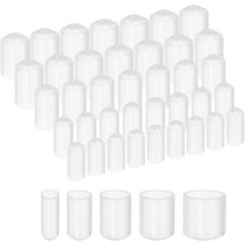 50pcs Round Rubber End Caps Protective Caps 4mm 8mm 12mm 16mm 20mm Clear Screw Thread Protectors