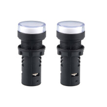2Pcs Red/Green Indicator Light AC/DC 24V, 22mm Panel Mount, Dual-Color, for Electrical Control Panel, HVAC, DIY Projects