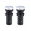 2Pcs Red/Green Indicator Light AC/DC 24V, 22mm Panel Mount, Dual-Color, for Electrical Control Panel, HVAC, DIY Projects 1