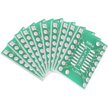SSOP 16PIN 0.65 / SOP 16PIN 1.27 to DIP Adapter PCB Board Surface Mounted Devices Converter 10pcs