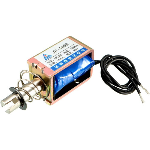DC 12V 25N 10mm Stroke Pull Type Open Frame Solenoid Electromagnet Linear Motion JF-1039