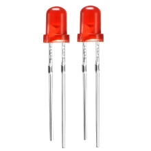 30pcs 3mm Red LED Diode Lights Colored Lens Diffused Round DC1.8-2V 20mA Lighting Bulb Lamps Electronics Components Light Emitting Diodes