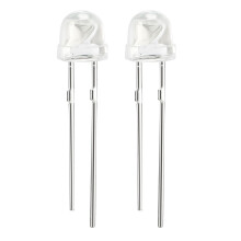 100pcs 5mm Yellow LED Diode Lights Clear Straw Hat Transparent 1.9-2.1V 20mA Super Bright Lighting Bulb Lamps Electronic Component Light Emitting Diod