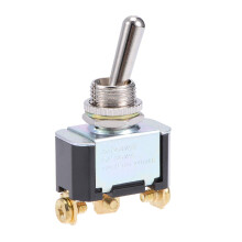 SPDT Rocker Toggle Switch Heavy-Duty 10A 250V 15A 125V 3 Pin ON/ON Switch Metal Bat Waterproof Boot Cap Cover