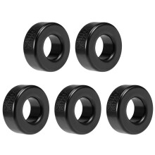 Toroid Core, Ferrite Chokes Ring Iron Powder Inductor Ferrite Rings, Black 5pcs, 23.5 x 47.3 x 18.5mm