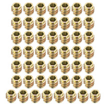 Furniture Threaded Insert Nuts Zinc Alloy Hex-Flush M4 Internal Threads 8mm Length 50pcs