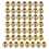 Furniture Threaded Insert Nuts Zinc Alloy Hex-Flush M4 Internal Threads 8mm Length 50pcs 1