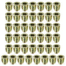 Furniture Threaded Insert Nuts Zinc Alloy M6 Internal Threads 13mm Length 50pcs