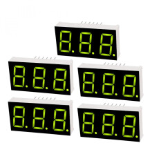 Common Anode 12 Pin 3 Bit 7 Segment 1.48 x 0.75 x 0.31 Inch 0.55" Yellow Green LED Display Digital Tube 5pcs