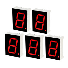 Common Cathode 10 Pin 1 Bit 7 Segment Display 1.1 x 0.79 x 0.35 Inch 0.8" Red LED Display Digital Tube 5pcs