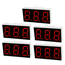Common Anode 12 Pin 3 Bit 7 Segment Display 1.48 x 0.75 x 0.31 Inch 0.55" Red LED Display Digital Tube 5pcs