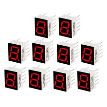 Common Cathode 10 Pin 1 Bit 7 Segment Display 0.51 x 0.39 x 0.28 Inch 0.4" Red LED Display Digital Tube 10pcs