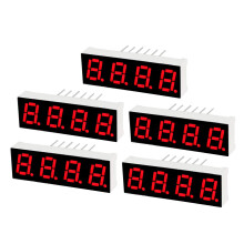 Common Cathode 12 Pin 4 Bit 7 Segment Display 1.26 x 0.39 x 0.23 Inch 0.3" Red LED Display Digital Tube 5 pcs