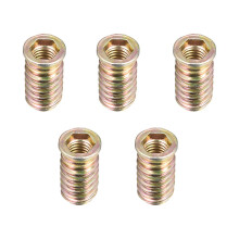 Wood Furniture M10x30mm Threaded Insert Nuts Interface Hex Socket Drive 5pcs