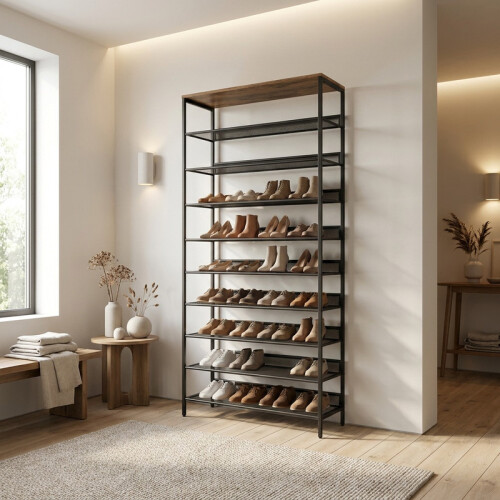 10 Tier Tall Shoe Rack