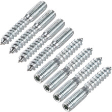 M8 Hanger Bolts Length 2"(50mm) Double Headed Bolts Self-Tapping Screw 8mm Wood Joint Furniture Legs 8pcs