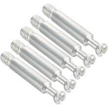 Furniture Connecting Fitting M6 Thread Bolts Dowels Screws 5 Pcs