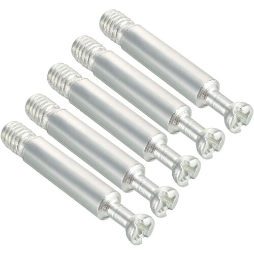 Furniture Connecting Fitting M6 Thread Bolts Dowels Screws 5 Pcs