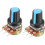 2Pcs 5K Ohm Variable Resistors Single Turn Rotary Carbon Film Taper Potentiometer with Knobs 1