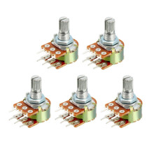 WH148 20K Ohm Variable Resistors Dual Turn Rotary Carbon Film Taper Potentiometer 5pcs