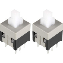 8.5x8.5x14mm PCB DIP Mounting Tact Tactile Push Button Switch Self Lock 6 Pin 10PCS
