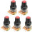 5Pcs 100K Ohm Variable Resistors Single Turn Rotary Carbon Film Taper Potentiometer with Knobs 1