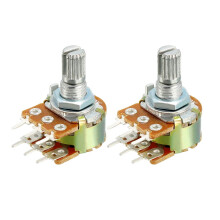 WH148 500K Ohm Variable Resistors Dual Turn Rotary Carbon Film Taper Potentiometer 2pcs