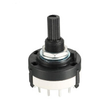 2P6T 2 Pole 6 Throw Selectable Single Deck Band Channel Rotary Switch Selector 1 Pcs
